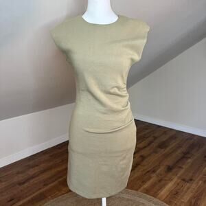 New ZARA Olive Bodycon Mini Dress | Size M | Sleek Minimal Chic‎